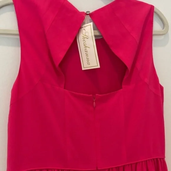 Shoshanna Midi Pink Dress Sz10  NWT has pockets! - Picture 4 of 7